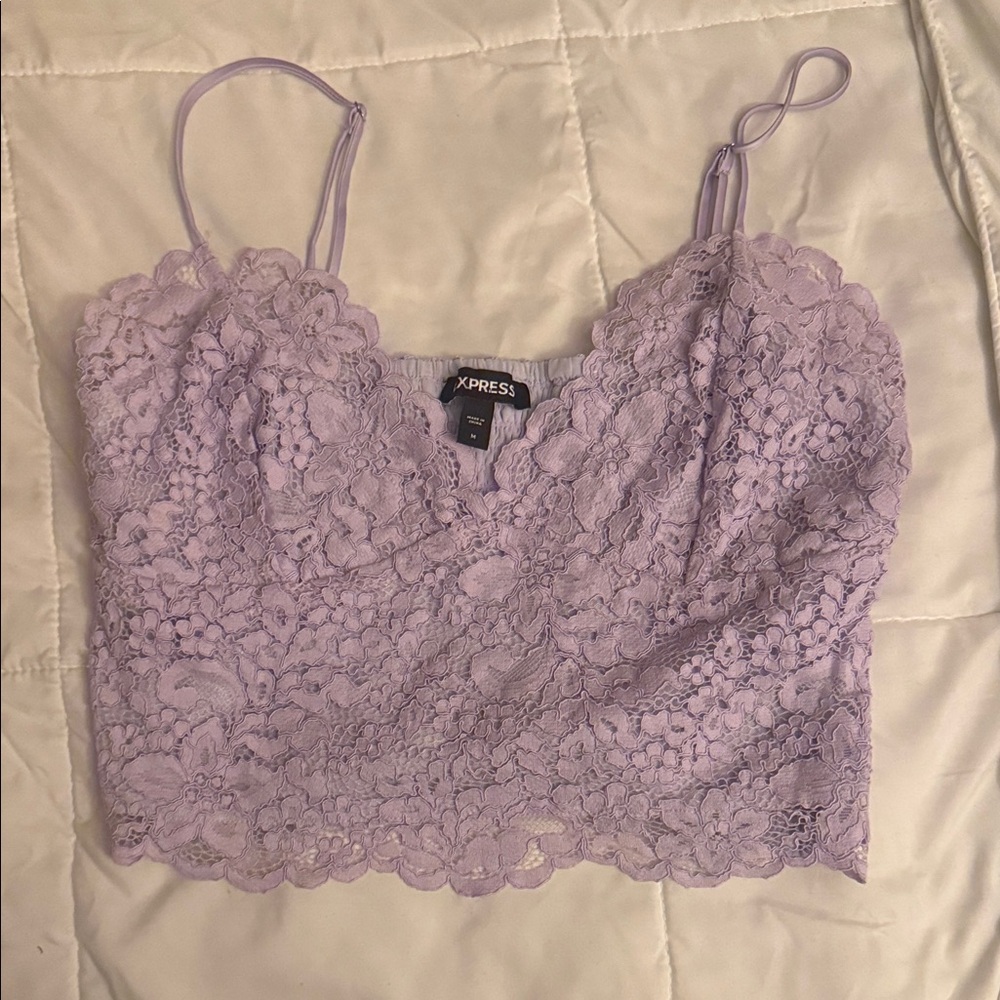 Express Lilac Lace Top